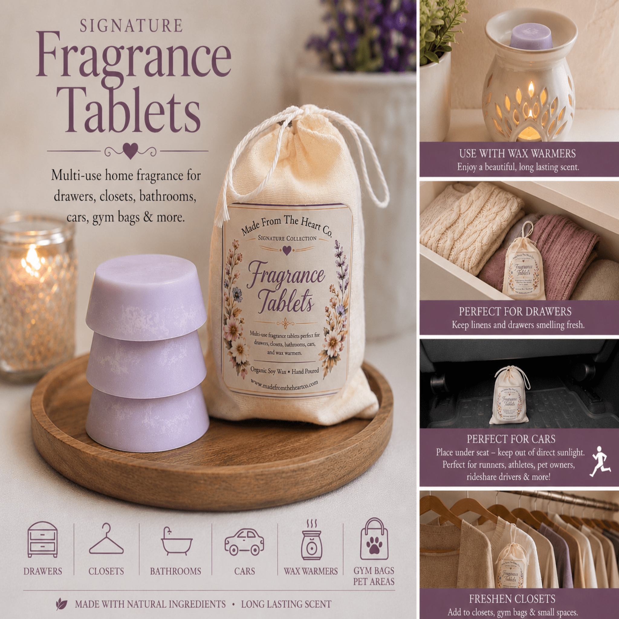 Signature Fragrance Tablets - Made From the Heart Co