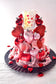 Romantic Valentine Heart Centerpiece with Candle with hearts and lights - Made From the Heart Co