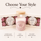 Organic Soy Luxury Glass Jar Candle - Tea Lights Wildflower Meadow Scent - Made From the Heart Co