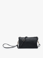 Jen & Co. - M013 Riley Monogrammable 3 Compartment Crossbody/Wristlet: Berry - Made From the Heart Co