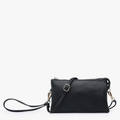 Jen & Co. - M013 Riley Monogrammable 3 Compartment Crossbody/Wristlet: Black - Made From the Heart Co