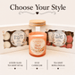 Peach Nectar Organic Soy Candle | Luxury Candle Jar, Glass Tea Light Set & Refills | Handmade Gift - Made From the Heart Co