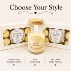 Sunlit Meadow Organic Soy Candle | Luxury Candle Jar, Glass Tea Light Set & Refills | Handmade Gift - Made From the Heart Co