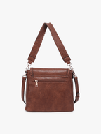 Jen & Co. - Lorelei Double Zip Whipstitch Trim Crossbody Handbag - Made From the Heart Co