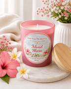 Island Bloom Organic Soy Candle | Luxury Candle Jar, Glass Tea Light Set & Refills | Handmade Gift - Made From the Heart Co