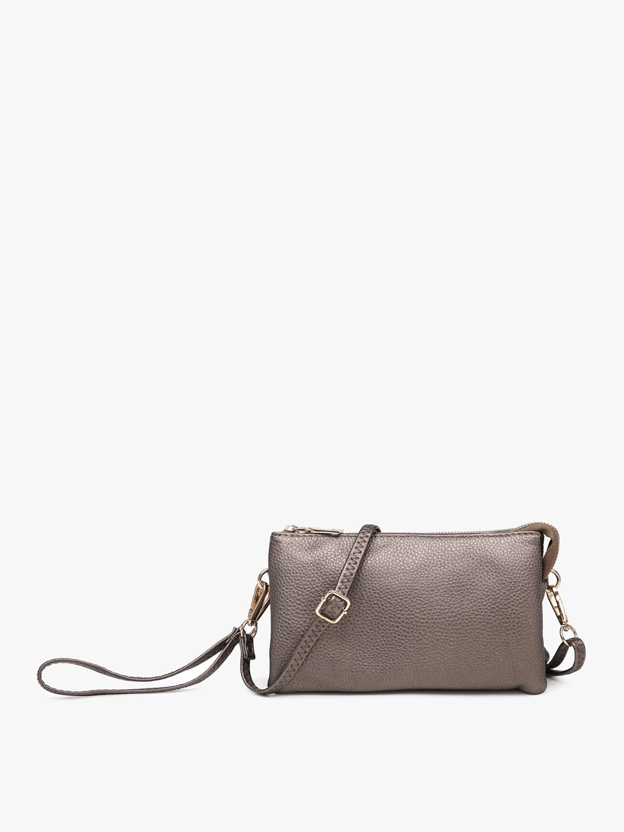 Jen & Co. - M013 Riley Monogrammable 3 Compartment Crossbody/Wristlet: Seafoam - Made From the Heart Co