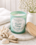 Coastal Cottage Organic Soy Candle | Luxury Candle Jar, Glass Tea Light Set & Refills | Handmade Gift - Made From the Heart Co