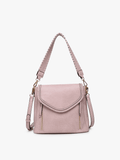 Jen & Co. - Lorelei Double Zip Whipstitch Trim Crossbody Handbag - Made From the Heart Co