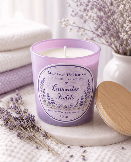 Lavender Fields 10 oz organic soy candle