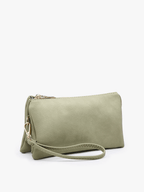 Jen & Co. - M013 Riley Monogrammable 3 Compartment Crossbody/Wristlet: Seafoam - Made From the Heart Co