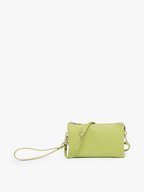Jen & Co. - M013 Riley Monogrammable 3 Compartment Crossbody/Wristlet: Seafoam - Made From the Heart Co