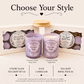 Lavender Fields Organic Soy Candle | Luxury Candle, Glass Tea Light Set & Refills | Handmade Gift - Made From the Heart Co