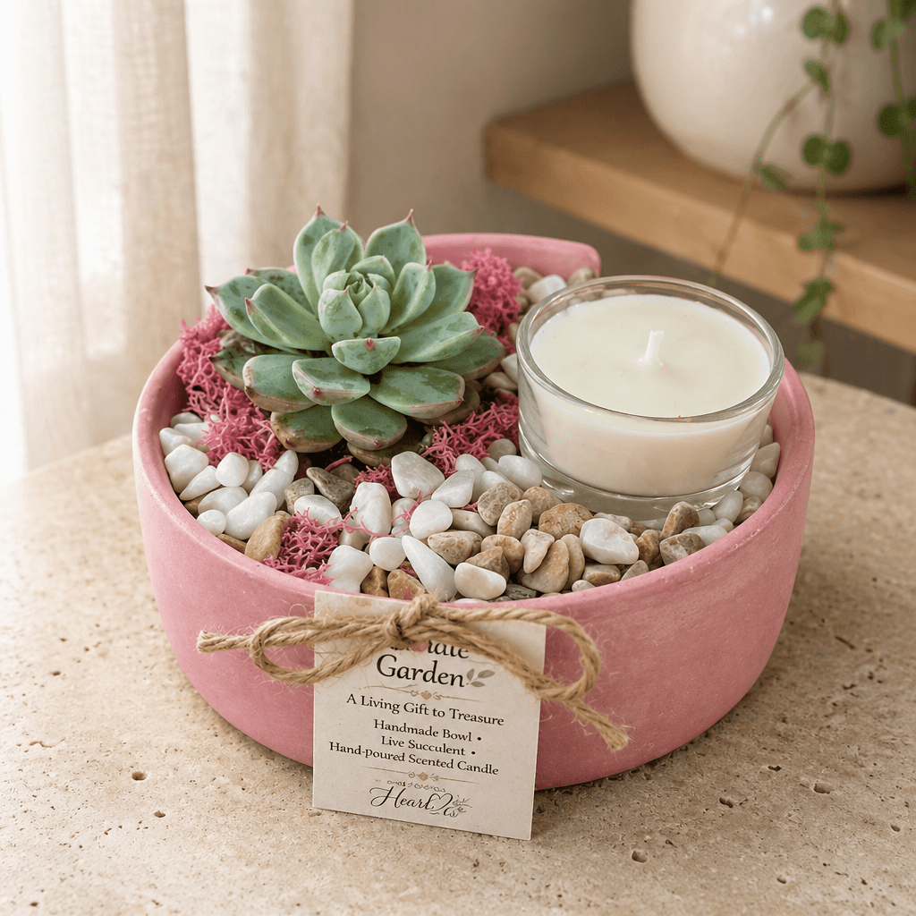 Pink Petite Candle Garden - Made From the Heart Co