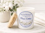 Clean Cotton Organic Soy Candle | Luxury Candle Jar, Glass Tea Light Set & Refills | Handmade Gift - Made From the Heart Co