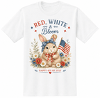 Red, White & Bloom Patriotic Bunny T-Shirt - Made From the Heart Co