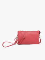 Jen & Co. - M013 Riley Monogrammable 3 Compartment Crossbody/Wristlet: Watermelon - Made From the Heart Co