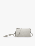 Jen & Co. - M013 Riley Monogrammable 3 Compartment Crossbody/Wristlet: Bone - Made From the Heart Co
