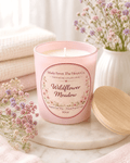 Organic Soy Luxury Glass Jar Candle - Tea Lights Wildflower Meadow Scent - Made From the Heart Co
