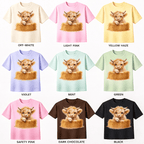 Baby Highland Cow T-Shirt | Cute Farm Animal Tee | Soft Country Style Shirt | Kids & Adult Sizes | Gift for Cow Lovers - Made From the Heart Co