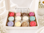 Signature Collection Candle Sampler Set - 12 Scents Tea Light Refills + 2 Glass Holders - Made From the Heart Co