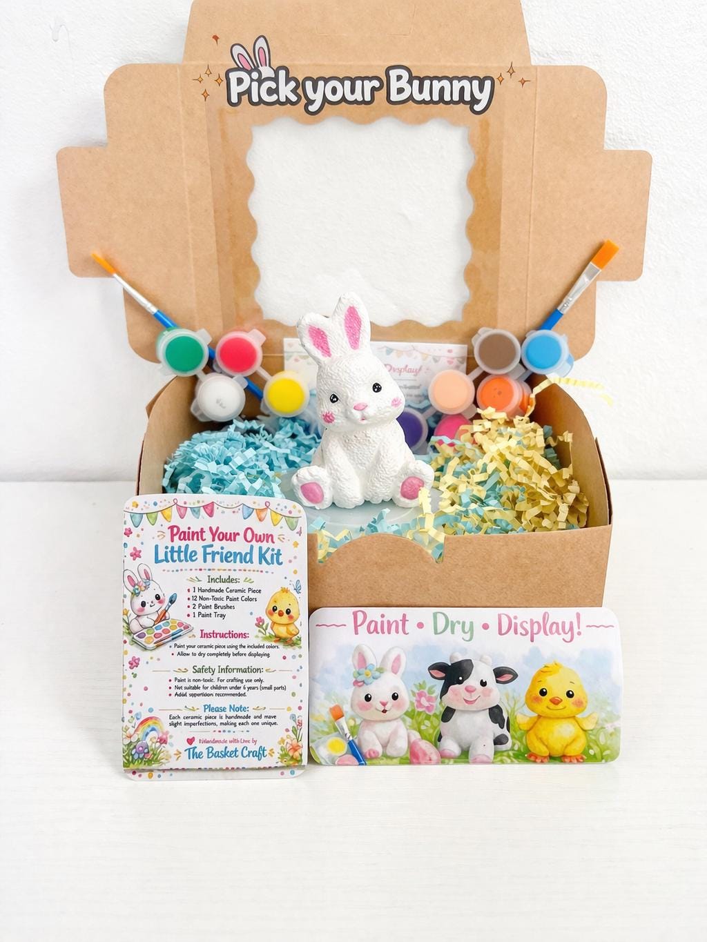 Ceramic Bunny Painting Kit – Pick Your Friend, Kids Craft Activity - Made From the Heart Co