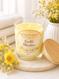 Sunlit Meadow Organic Soy Candle | Luxury Candle Jar, Glass Tea Light Set & Refills | Handmade Gift - Made From the Heart Co