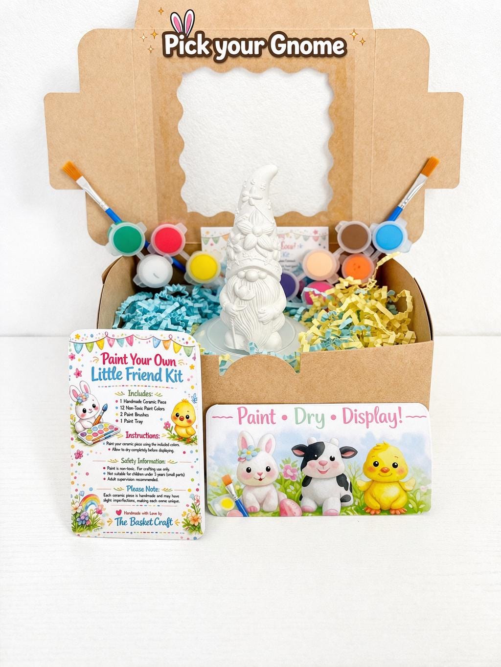 DIY Ceramic Gnome Painting Kit – Pick Your Friend Craft Activity - Made From the Heart Co
