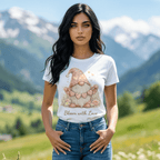 Bloom with Love Gnome T-Shirt | Cute Spring Gnome Shirt | Floral Heart Gnome Tee | - Made From the Heart Co