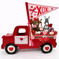 Handmade Valentine Red Truck Decor, Highland Cow, Donkey & Chicken - Made From the Heart Co