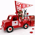 Handmade Valentine Red Truck Decor, Highland Cow, Donkey & Chicken - Made From the Heart Co