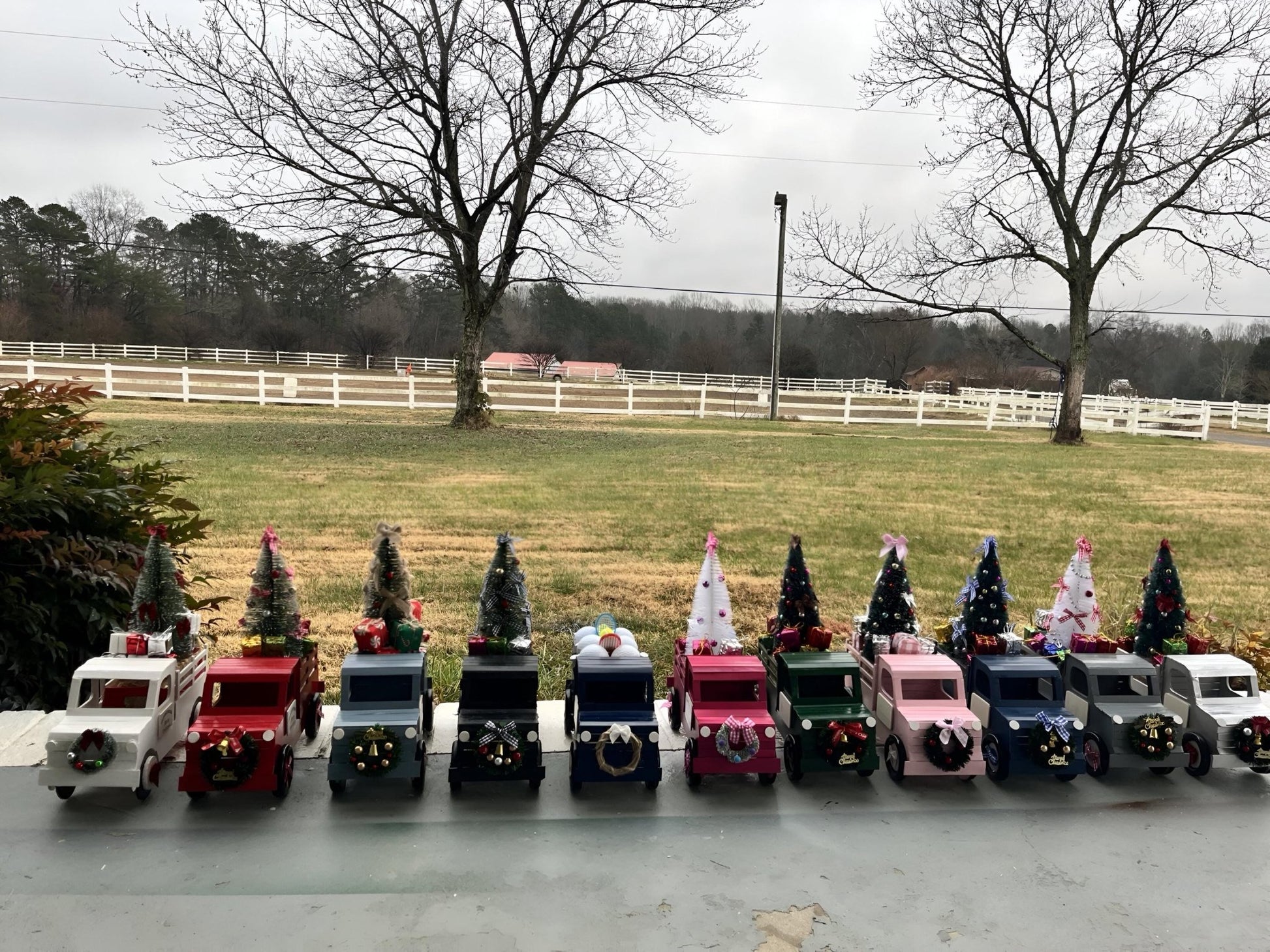 Handmade Wooden Christmas Truck – Farmhouse Holiday Decor with Tree & Gifts - Made From the Heart Co
