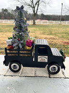 Handmade Wooden Christmas Truck – Farmhouse Holiday Decor with Tree & Gifts - Made From the Heart Co