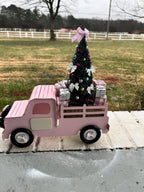 Handmade Wooden Christmas Truck – Farmhouse Holiday Decor with Tree & Gifts - Made From the Heart Co