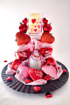 Romantic Valentine Heart Centerpiece with Candle and heart lights - Made From the Heart Co
