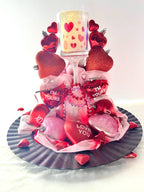 Romantic Valentine Heart Centerpiece with Candle and heart lights - Made From the Heart Co