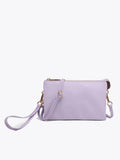Jen & Co. - M013 Riley Monogrammable 3 Compartment Crossbody/Wristlet: Pastel Purple - Made From the Heart Co