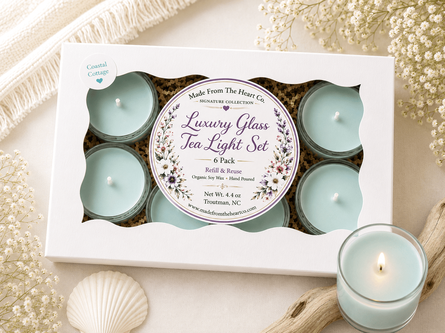 Coastal Cottage tea light refills