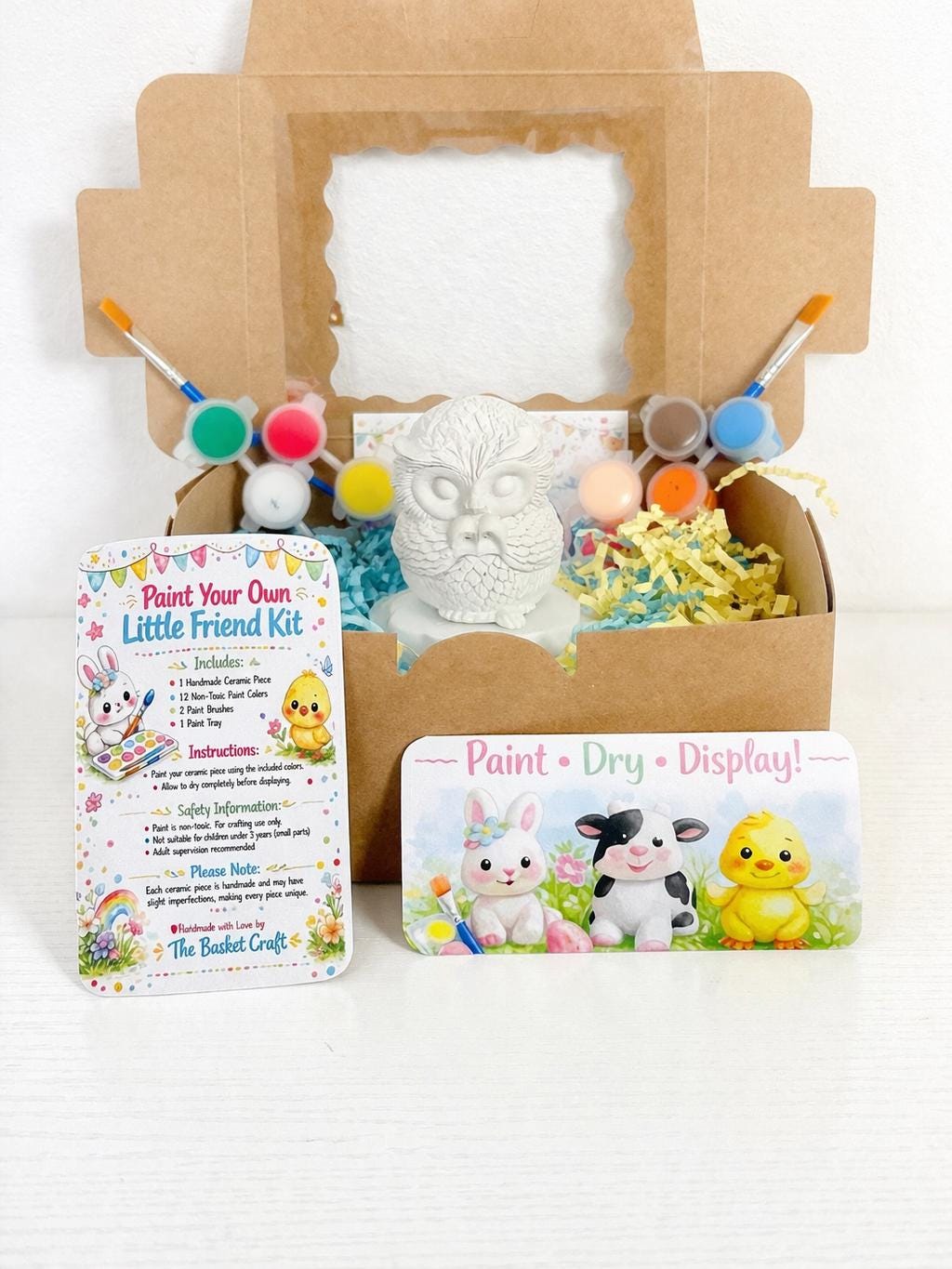DIY Ceramic Owl Painting Kit – Little Friend Craft Set - Made From the Heart Co