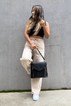 Jen & Co. - Lorelei Double Zip Whipstitch Trim Crossbody Handbag - Made From the Heart Co