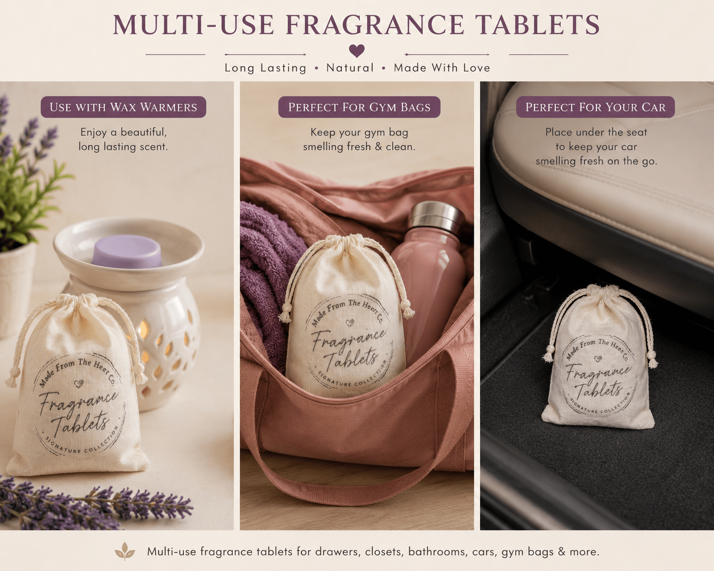 Fresh Linen Fragrance Tablets - Made From the Heart Co