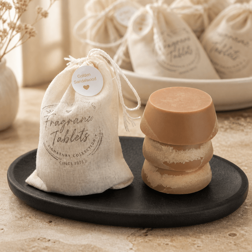 Golden Sandalwood Fragrance Tablets - Made From the Heart Co