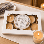 Golden Sandalwood Tea Lights – Luxury Glass & Refills - Made From the Heart Co