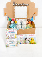 Paint Your Own Little Friend Kit – Pick Your Bunny | DIY Ceramic Bunny Painting Kit | Kids Craft Kit | Easter Gift | Creative Activity Kit - Made From the Heart Co