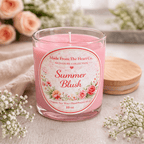 Summer Blush Organic Soy Candle - Made From the Heart Co